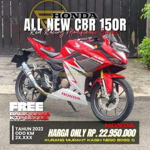 Jual bekas HONDA ALL NEW CBR 150R RED RACING 2022,lokasi di Kembangan