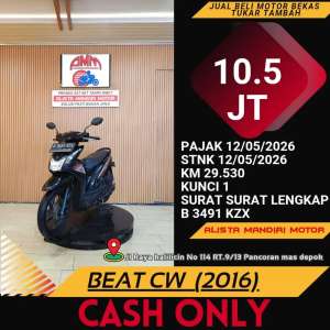 Jual bekas Honda BEAT CW FI 2016 BISA KREDIT VIA PAYLATER,lokasi di Limo
