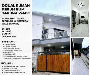 JUAL CEPAT RUMAH 500 JUTAAN 2LANTAI PERUM BUMI TARUNA WAGE DEKAT ALOHA lokasi di Taman, tersedia melalui melalui situs Olx