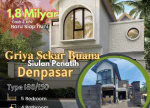 jual Rumah Besar 5 kamar bebas banjir Siulan Penatih Gatsu Timur Denpasar Bali lokasi di denpasar-timur, tersedia melalui melalui situs Lamudi