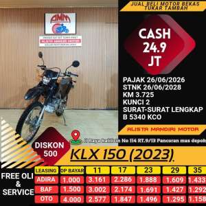 Jual bekas KLX 150 2023 KM LOW PAJAK ON,lokasi di Depok