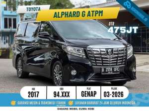 Jual bekas Mobil Keluarga NyamanToyota Alphard G ATPM Metik 2017 Hitam,lokasi di 