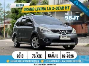 Jual bekas Nissan Grand Livina 1.5 X-Gear Manual Abu Abu 2018,lokasi di 