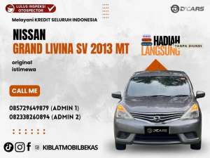 Jual bekas NISSAN GRAND LIVINA SV 2013 MANUAL LOW KM ORIGINAL,lokasi di 