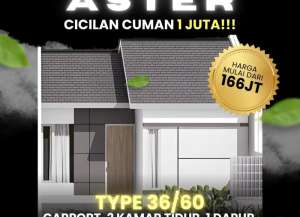 Promo Warga Beji Rumah Aster 3660 Subsidi 166Jt Cicilan 1Jt Tanpa DP Legalitas Lengkap lokasi di ",
          price: `166000000`,
          currency: `IDR`
    };


    let pageData = {
        viewPhoneModalField: , tersedia melalui melalui situs Lamudi