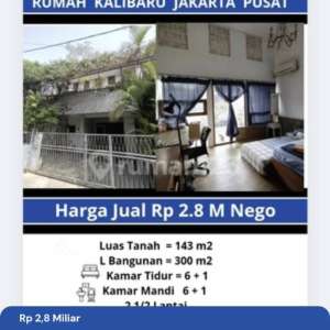 Rumah 2 12 Lantai Kalibaru Jakarta Pusat Rp 2.8 M Nego Rumah Bagus SHM di Senen , tersedia melalui melalui situs Rumah123