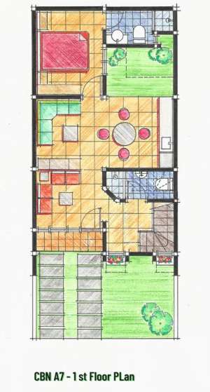 Rumah 2 Lantai 3 Kamar Tidur Ciseeng A-7 Jl. Raya H. Usa Design Modern lokasi di Ciseeng, tersedia melalui melalui situs Olx