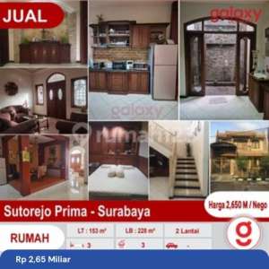 Rumah 2 Lantai Di Sutorejo Prima Surabaya , tersedia melalui melalui situs Rumah123