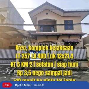 Rumah 2 Lantai Siap Huni Lebar 12 Meter Dalam Komplek Kejaksaan Kreo Tangerang , tersedia melalui melalui situs Rumah123