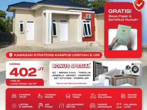 Rumah 3 Kamar Siap Huni-Strategis Dekat Kampus UINUnsyiah Cocok Untuk Investasi lokasi di Krueng Barona Jaya, tersedia melalui melalui situs Olx