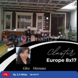 Rumah 8x17 Cluster Eropa 2 Lantai di Green Lake CityDekat DanauFasilitas Super Lengkap , tersedia melalui melalui situs Rumah123