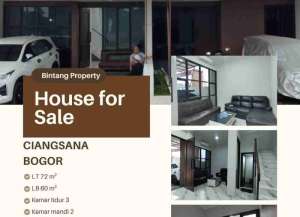 Rumah baru di Ciangsana, nempel kota wisata Cibubur lokasi di gunung-putri, tersedia melalui melalui situs Lamudi