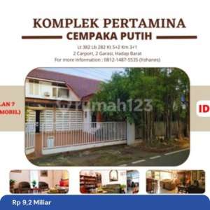 Rumah Cempaka Putih Tengah 382mtr Komplek Pertamina Lokasi Strategis , tersedia melalui melalui situs Rumah123