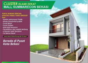 Rumah Dijual Syariah Dekat Binus Bekasi Kota, Jual Cluster 2 Lantai Murah lokasi di summarecon-bekasi, tersedia melalui melalui situs Lamudi