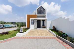 Rumah Konsep Scandinavian di Cibinong 10 menit dari Pintu Toll Sentul lokasi di Gunung Sindur, tersedia melalui melalui situs Olx