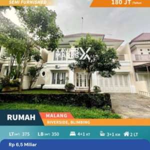 Rumah Mewah Eksklusif di Riverside Blimbing Malang , tersedia melalui melalui situs Rumah123
