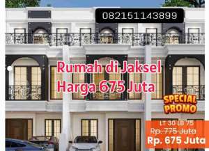 Rumah Rooftop 2,5 Lantai SHM Akses mobil di Kebagusan pasar Minggu Jakarta Selatan Bebas Banjir lokasi di kebagusan, tersedia melalui melalui situs Lamudi