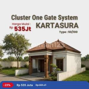 Strategis 5 Menit Tugu Kartasura Solo, Row Jalan Lebar 6 Meter, Type 50 , tersedia melalui melalui situs Rumah123