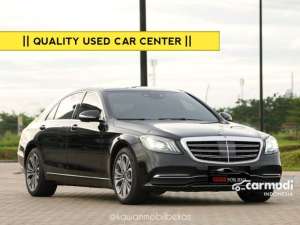 Jual bekas TDP 15jtMercedes-Benz S450L 3,0 Base Spec Sedan 2019 Hitam kondisi istimewa bergaransi dan dijamin siap pakai Kawanmobilbekas,lokasi di DKI Jakarta
