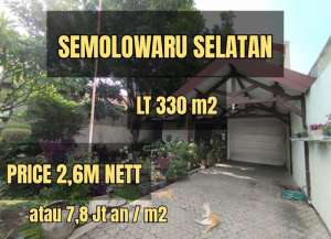 TERMURAH SEMOLOWARUJUAL CEPAT RUMAH LAMA SEMOLOWARU SELATANNGINDEN. SELANGKAH JALAN UTAMA. DEKAT MASJID, KAMPUS, MERR, Dsb lokasi di semolowaru, tersedia melalui melalui situs Lamudi
