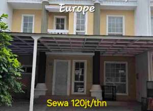 Wilson Disewakan Rumah Cluster Europe Green Lake City lokasi di cipondoh, tersedia melalui melalui situs Lamudi