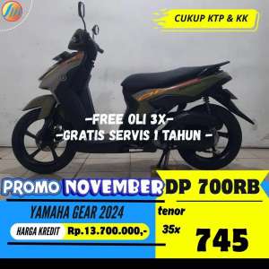 Jual bekas YAMAHA GEAR 2024 KREDIT 700RIBU ANGSURAN SANGAT RINGAN BERGARANSI,lokasi di Cibinong