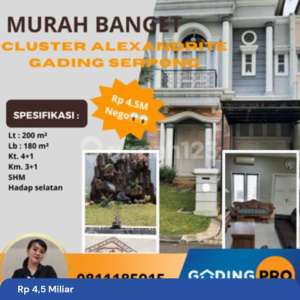 Dijual Cluster Alexandrite Lt. 200 180 Gading Serpong Tangerang , tersedia melalui melalui situs Rumah123