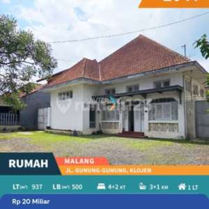 Dijual Rumah Klasik Kolonial di Daerah Jalan Gunung-Gunung Klojen Malang , tersedia melalui melalui situs Rumah123