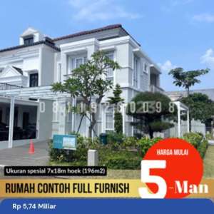 Dijual Semi Furnished Bekas Rumah Contoh Alicante Gading Serpong , tersedia melalui melalui situs Rumah123
