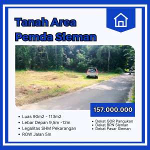 Dijual Tanah Promo 158 Juta Dekat Pemda Sleman , tersedia melalui melalui situs Olx