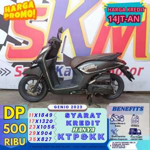 Jual bekas genio tahun 2023 DP500 km low guys free ban baru cash credit,lokasi di Tapos