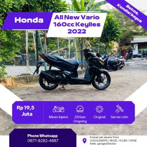 Jual bekas Honda All New Vario 160cc Keylles CBS ISSTahun 2022,lokasi di Jakarta Timur