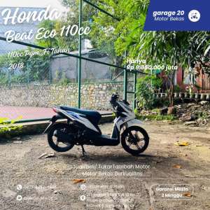 Jual bekas Honda Beat Eco 110cc Cbs pgmFi Tahun 2018,lokasi di Jakarta