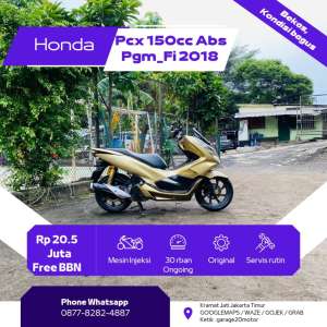 Jual bekas Honda PCX 150cc Abs PgmFi CBS ISS Free balik nama Jabodetabek Tahun 2018,lokasi di Jakarta