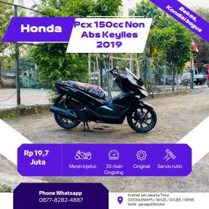 Jual bekas Honda PCX 150cc Keylles Fi Cbs iss Esp Tahun 2019,lokasi di Jakarta