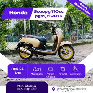 Jual bekas Honda Scoopy 110cc PgmFi CbsTahun 2015,lokasi di Jakarta Timur