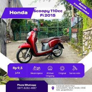 Jual bekas Honda Scoopy 110cc PgmFi Cbs issTahun 2015,lokasi di Jakarta Timur