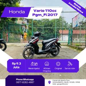 Jual bekas Honda Vario 110cc PgmFiTahun 2017,lokasi di Jakarta Timur