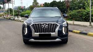 Jual bekas Hyundai Palisade 2.2L Signature AWD Panoramic Diesel AT Blue On Red NIK 2021,lokasi di Banten