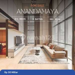 Jual Anandamaya Residence 3 BR, 1 Study, Fully-Furnish, Sudirman , tersedia melalui melalui situs Rumah123