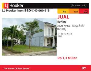 jual kavling azura house vanya park bsd city lokasi di Pagedangan, tersedia melalui melalui situs Olx