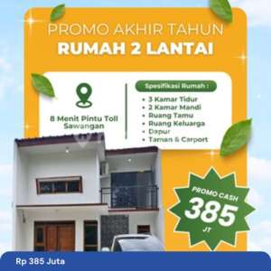 Rumah 2 Lantai Modern di Pancoran Mas Depok, Lokasi Favorit , tersedia melalui melalui situs Rumah123