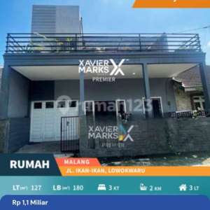 Rumah Ala Villa 3 Lantai Dekat Raya Suhat di Jl Ikan-Ikan Tunjungsekar, Lowokwaru, Kota Malang , tersedia melalui melalui situs Rumah123
