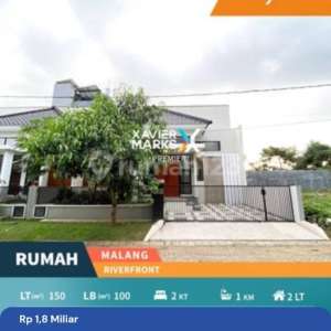 Rumah Bangunan Baru di Riverfront Kedungkandang Malang , tersedia melalui melalui situs Rumah123