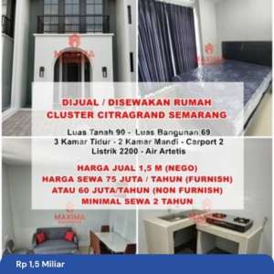 Rumah Baru di Perumahan Citra Grand , Semarang , tersedia melalui melalui situs Rumah123