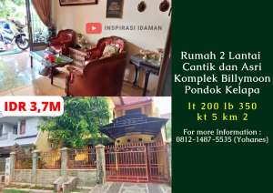 Rumah Cantik dan Asri Komplek Billymoon Pondok Kelapa , tersedia melalui melalui situs Olx