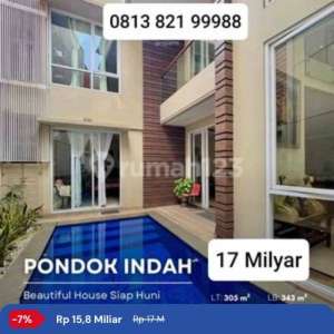 Rumah Dijual Pondok Indah Rumah Modern Minimalis Pondok Indah Jakarta Selatan , tersedia melalui melalui situs Rumah123