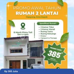 Rumah Eksklusif 2 Lantai di Pancoran Mas Depok , tersedia melalui melalui situs Rumah123