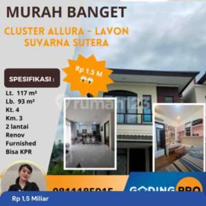 Rumah Hoek Furnish Cluster Allura Lavon Suvarna Cikupa Tangerang , tersedia melalui melalui situs Rumah123