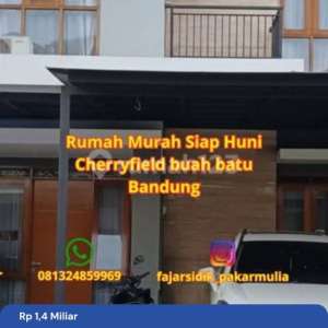 Rumah Lux Murah Cherryfield Buah Batu Bandung , tersedia melalui melalui situs Rumah123